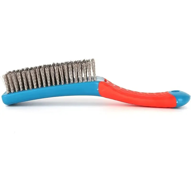Heavy-Duty Wire Brush with Stainless Steel Bristles – Ideal for Rust, Paint, and Dirt Removal