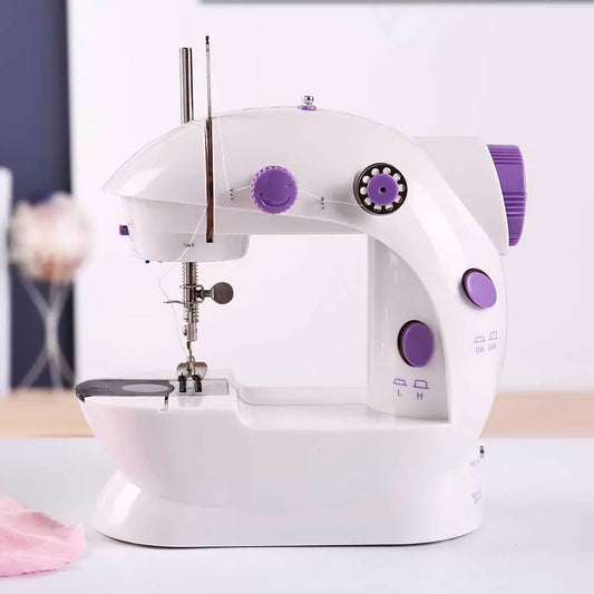 Mini Electric Sewing Machine – Portable, Double Speed with Foot Pedal & Night Light