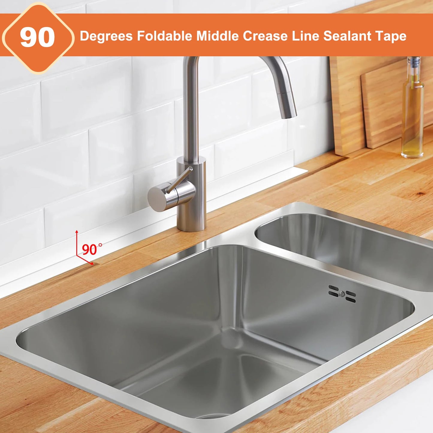 Waterproof Self-Adhesive Caulk Tape – Ideal for Sealing Bathtubs, Toilets, and Kitchen Surfaces