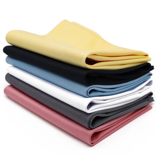 30x30cm Microfiber Cleaning Cloth Set - 5pcs Eyeglasses Cleaner Wipe (220gsm) - Various Colors