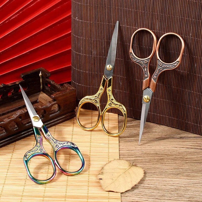 Colorful Stainless Steel Sewing Shears - For Fabric, Thread & Embroidery