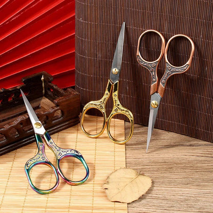 Colorful Stainless Steel Sewing Shears - For Fabric, Thread & Embroidery