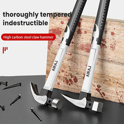 AIRAJ Claw Hammer – Short & Long Handle Options, High Carbon Steel, Anti-Slip Grip