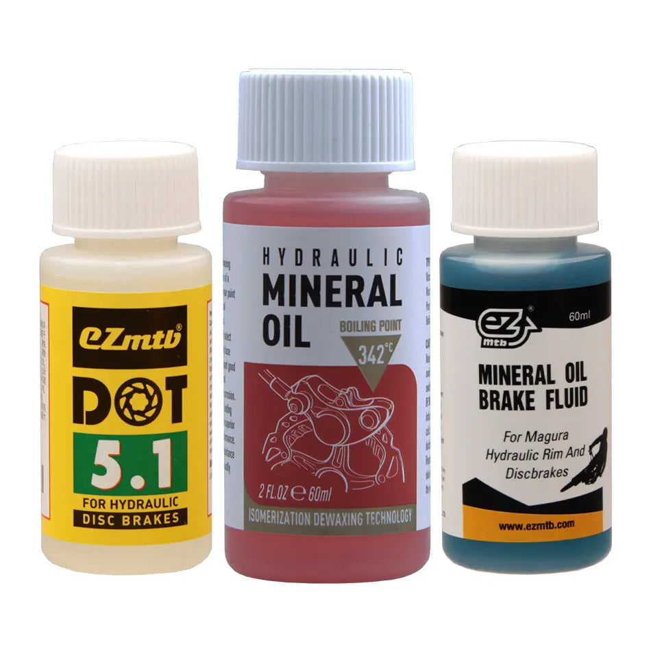 Original Mineral Oil Brake Fluid for Hydraulic Disc Brakes – Compatible with Mountain & Electric Bikes