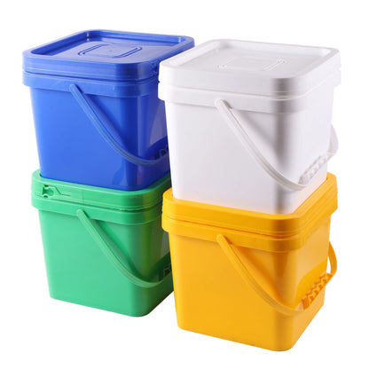 High Quality 5L Hand-Held Bucket Lid Paint bucket Outdoor Color Multi-functional Food Storage Color Mixing Plastic Barrel