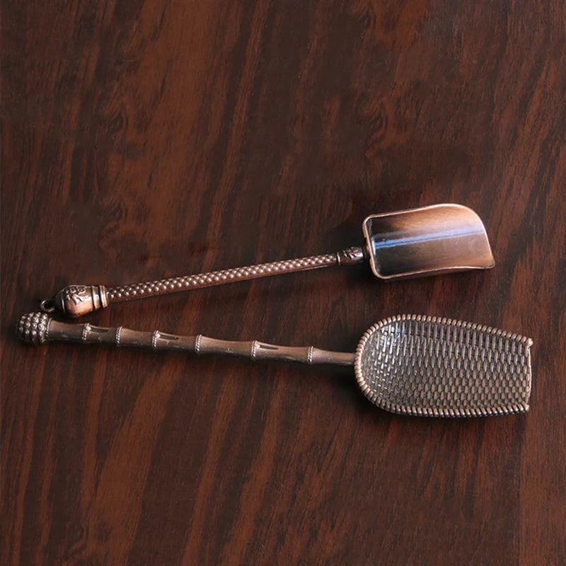 Retro Metal Chinese Tea Scoop – የሻይ ማንኪያ ለሻይ ሥነ ሥርዓት እና ቅጠሎች አያያዝ