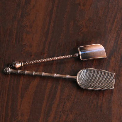 Retro Metal Chinese Tea Scoop – የሻይ ማንኪያ ለሻይ ሥነ ሥርዓት እና ቅጠሎች አያያዝ