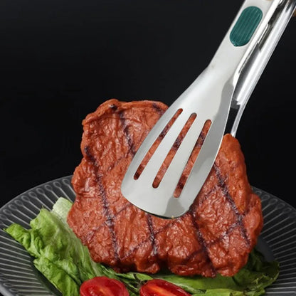 አይዝጌ ብረት BBQ Tongs – 7፣ 9፣ 12 ኢንች ከማይንሸራተት የሲሊኮን እጀታ ጋር ለማብሰያ እና ምግብ ማብሰል