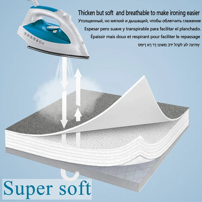 Heat-Reflective Cotton Ironing Board Cover - Scorch Resistant, 140x50cm